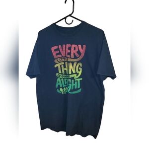 Graphic Tee "Every Little Thing Is Gonna Alright" - Black
